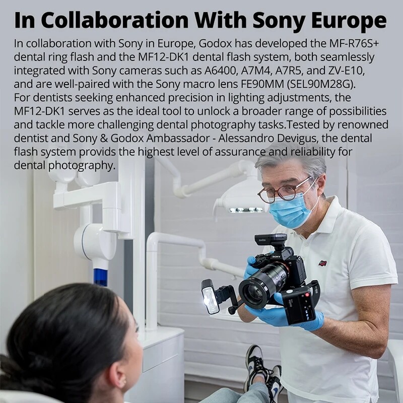 Godox MF12-DK1 Dental Flash System Dual-Flash Led Ring Lights Camera Speedlite