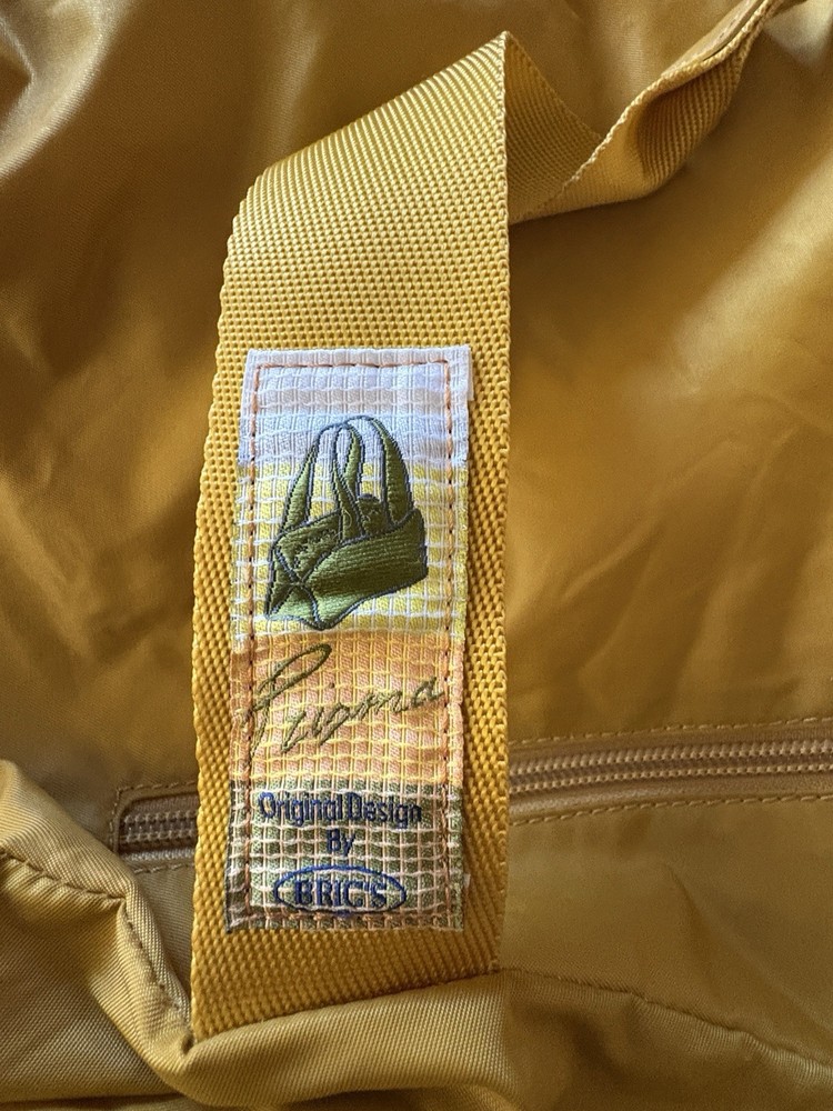 Brics Prisma Dark Yellow Medium Sized Nylon Handbag Vintage