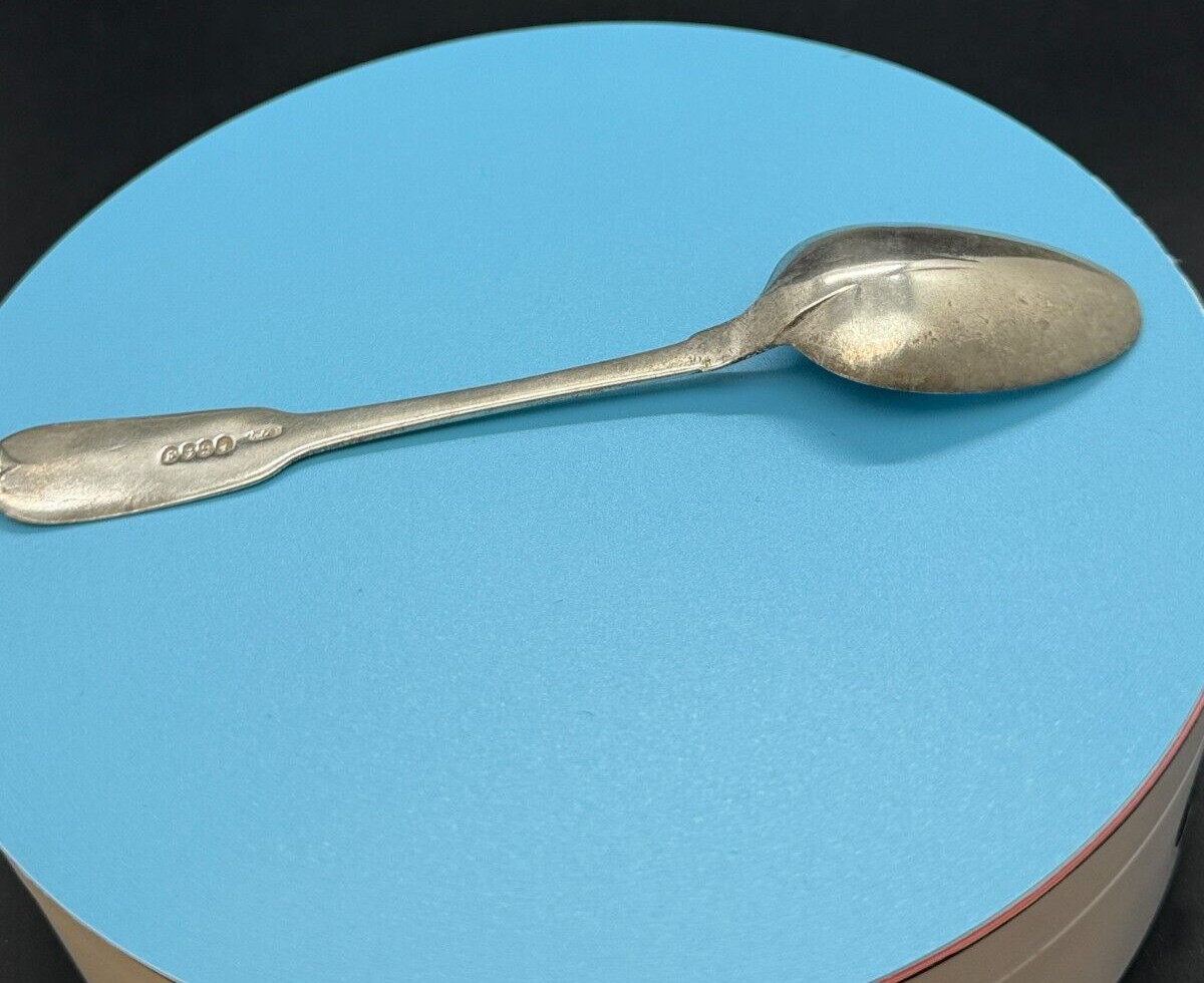 Irish Sterling Teaspoon 1825 Dublin Charles Marsh Rat Tail Fiddle 18.4g