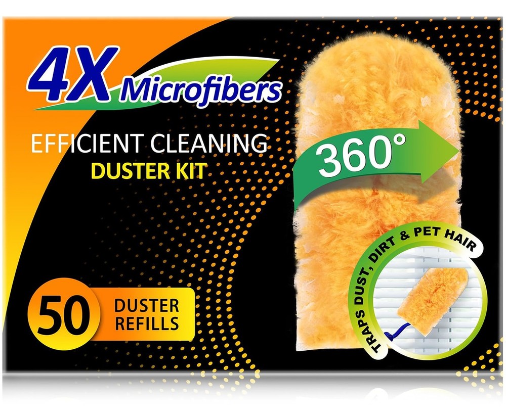 Duster Refills 50 Counts, 360° Heavy Duty Multi Surface Duster Refills for