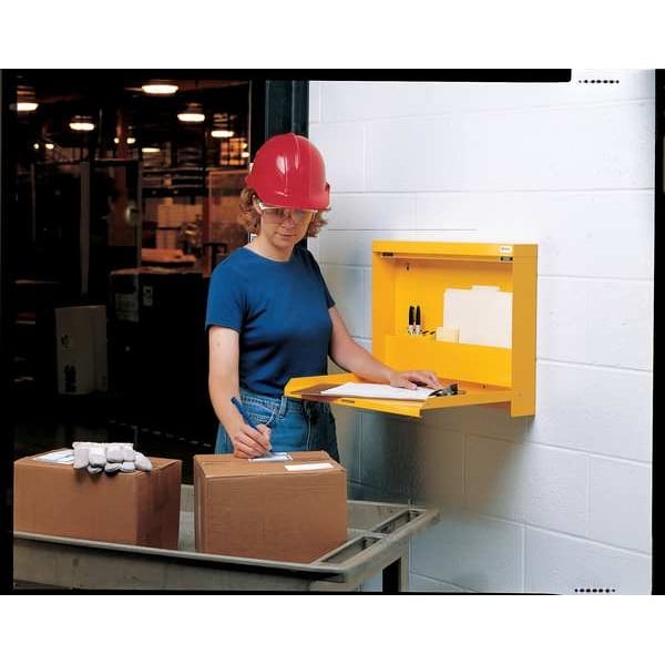 Wallwrite Ww-100Sc-T93 Wall Mounted Desk, 20X13-1/2X3-3/8 In, Yel