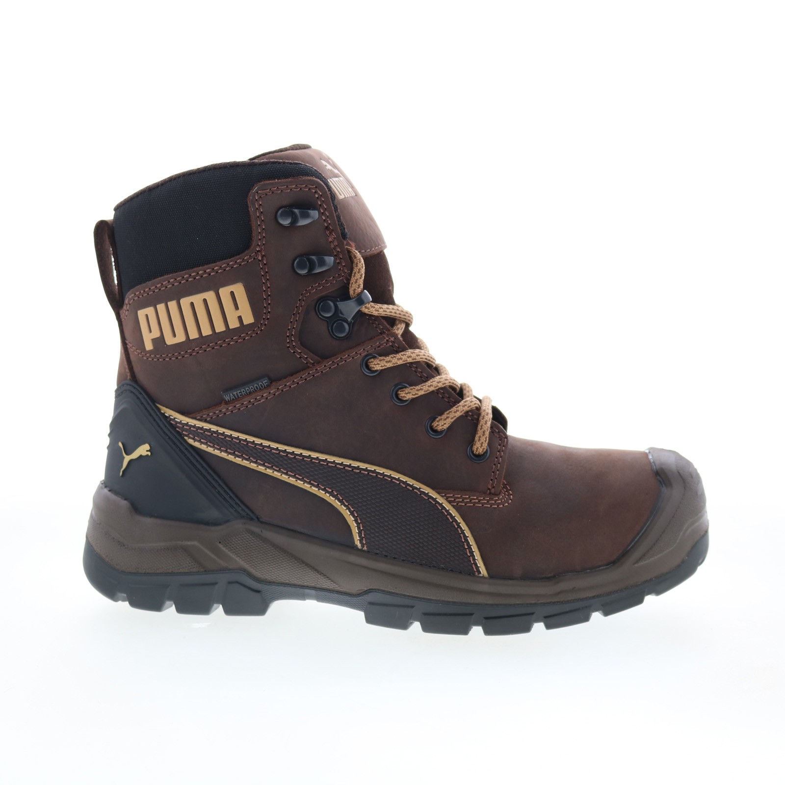Puma Safety Conquest Soft Toe CTX High WP EH SR Mens Brown Work Boots