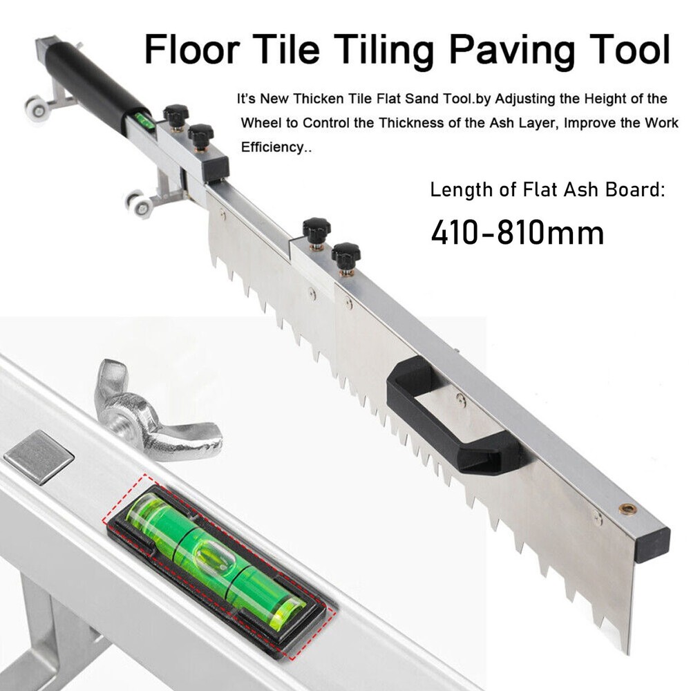 Steel Adjust Tile leveler Flat Ash Device Flat Sand Leveling Paving Tool 810mm