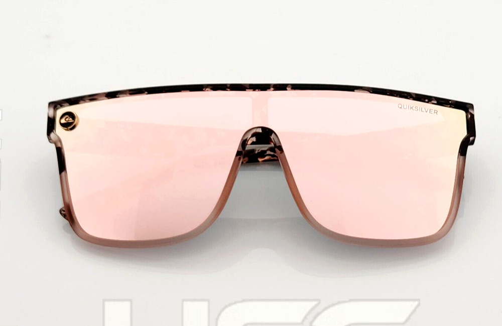 Quicksilver SciFi Shield Sunglasses Tortoise Shell Frame Flash Pink Mirror Lens