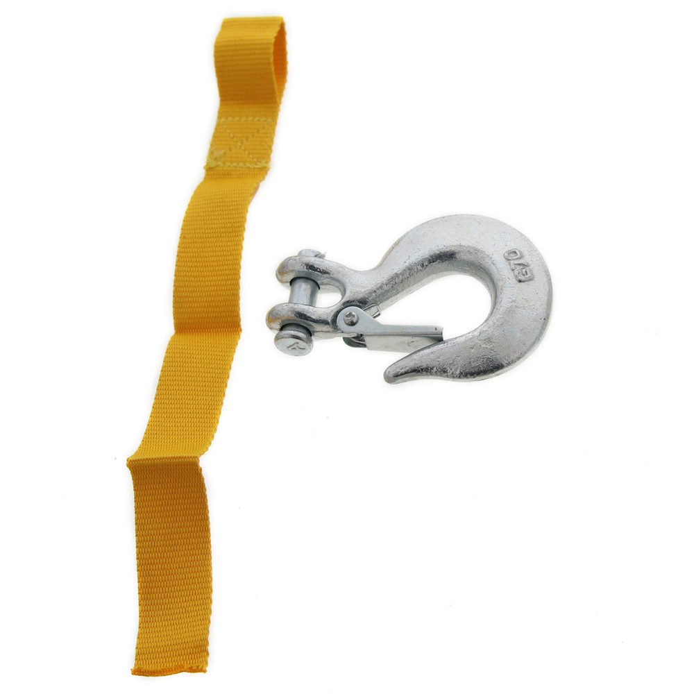 Winch Hook and Nylon Strap Combo ATV UTV SidexSide Winch Cable Race-Driven