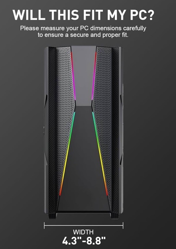 CPU Holder Under Desk Adjustable PM-02, Black