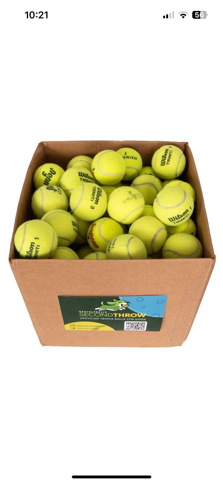 100 Used Tennis Balls - LOW COST DOG BALLS FREE SHIPPING