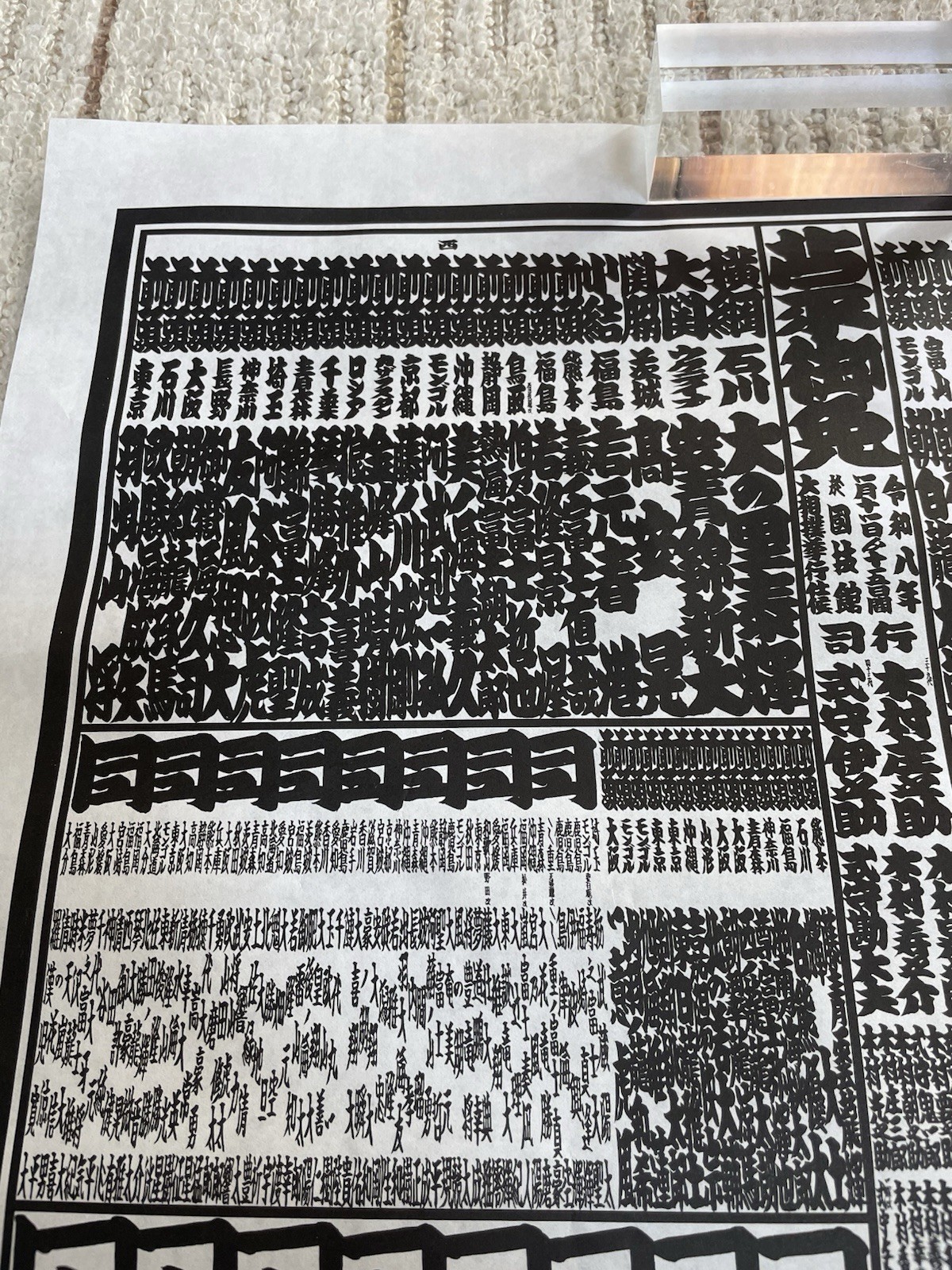 Sumo Banzuke-hyo ranking table Tokyo Ryogoku place January 2026 From Japan !