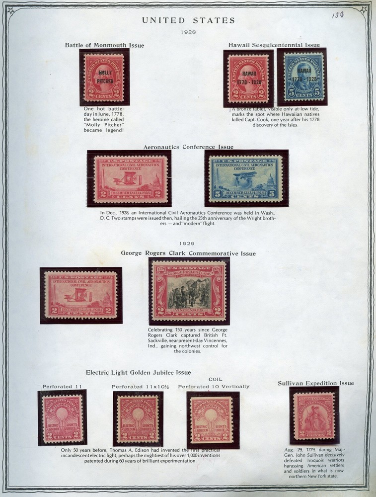 US Scott between 646/657 Mint Never Hinged mounted in Individual mounts