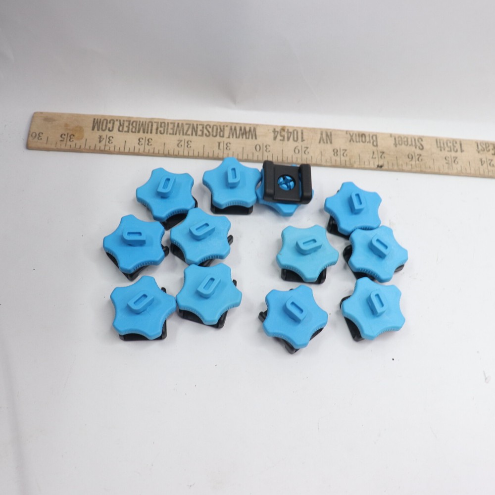 (12-Pk) Vertical Cable Manager Half Spool Kit Blue/Black 2" Diameter