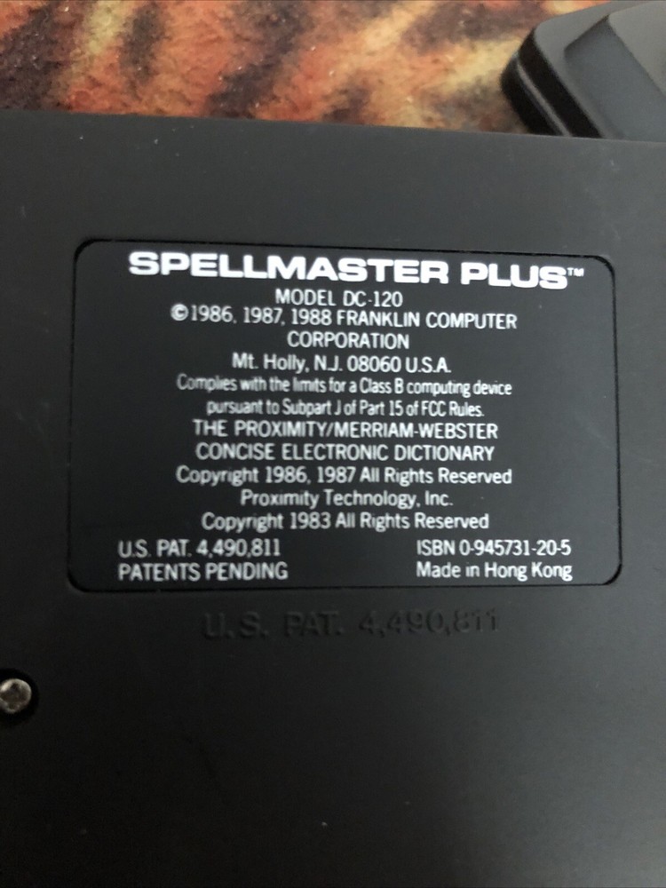 Franklin Computer Spellmaster Plus Lot Of 2 Technology Merriam Webster DC-120