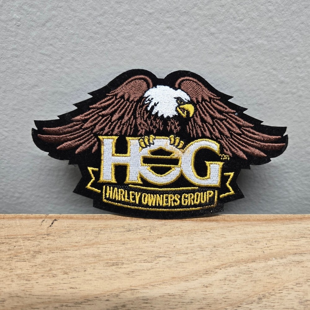 Harley Owners Group HOG Small Downwing Eagle Patch 5" x 2 3/4" NEW