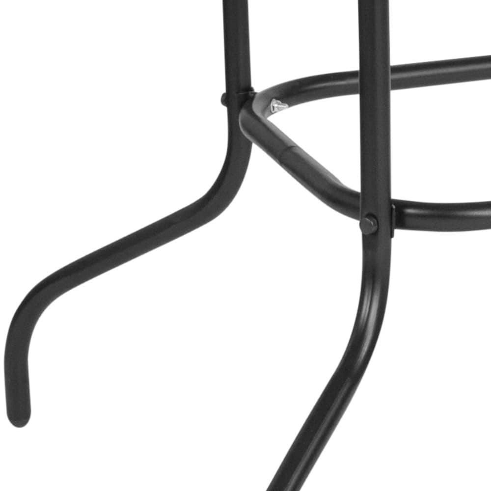 Rectangular Glass Metal Patio Table With Umbrella Hole