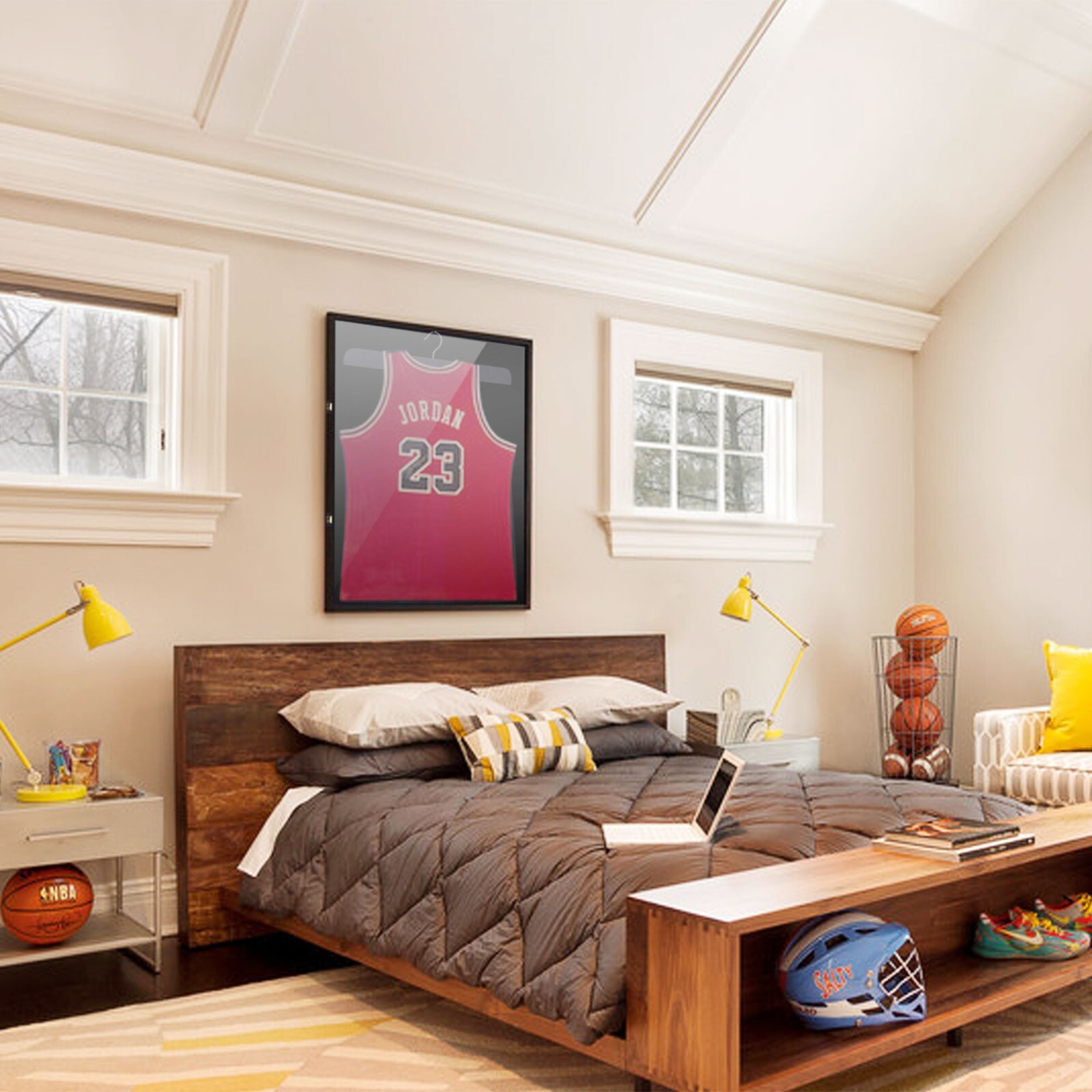 Jersey Frame Display Case Wall Display Lockable Football Basketball Storage Box