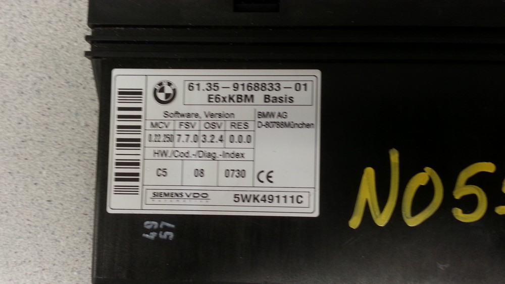 2008 BMW 535 Body Control module 61359168833