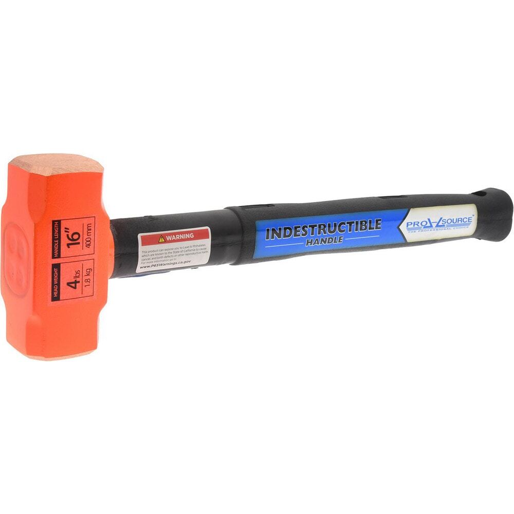 PRO SOURCE Non-Sparking Copper Head Sledge Hammer: 4 lb Head, 16" Overall Length