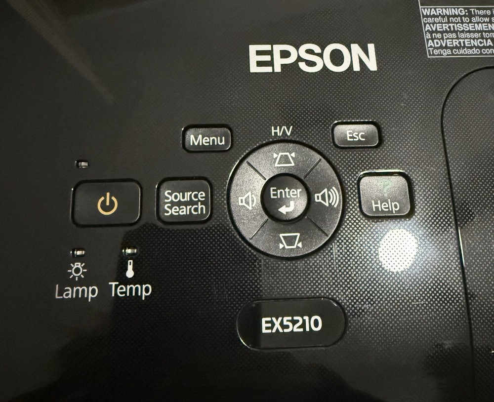Epson EX5210 3LCD Desktop Projector with Remote, Cables, Carrying Case