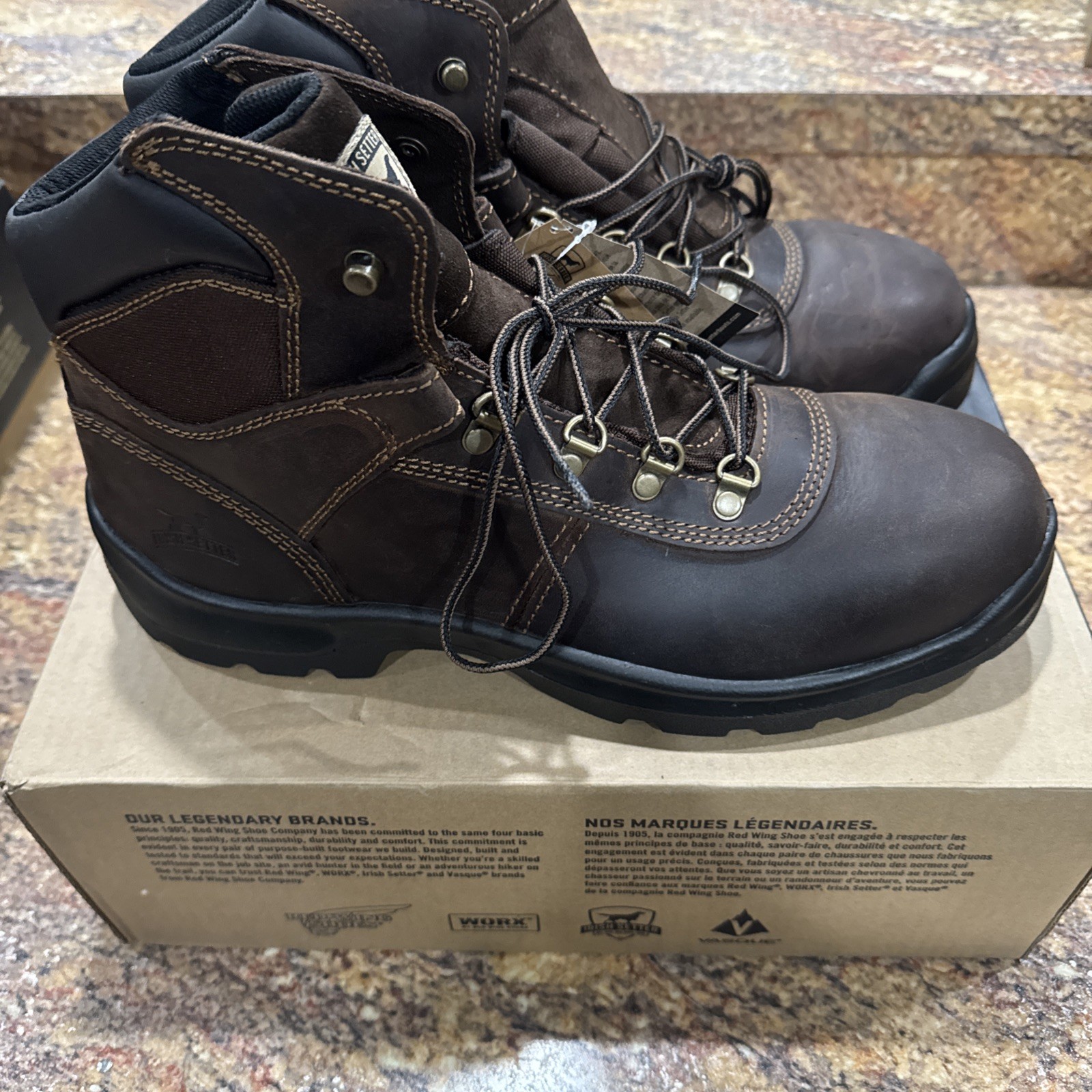 Irish Setter Ely 83607 Electrical Hazard Work Boots Brown 13 D/M