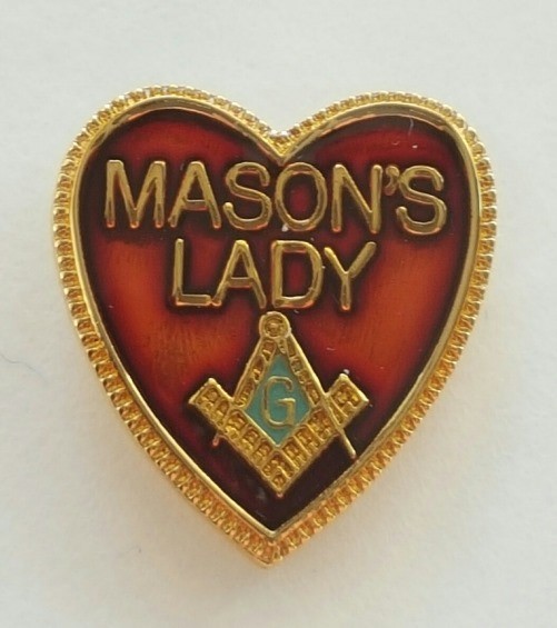 Masonic Masons Lady lapel pin