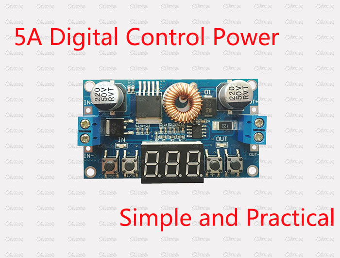 5A Digital Control Power Supply DC-DC Step-Down Charge Buck Module Voltmeter