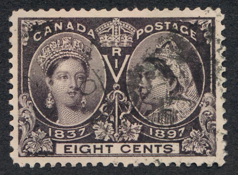CANADA 56 USED VF 8c JUBILEE LIGHT CANCEL