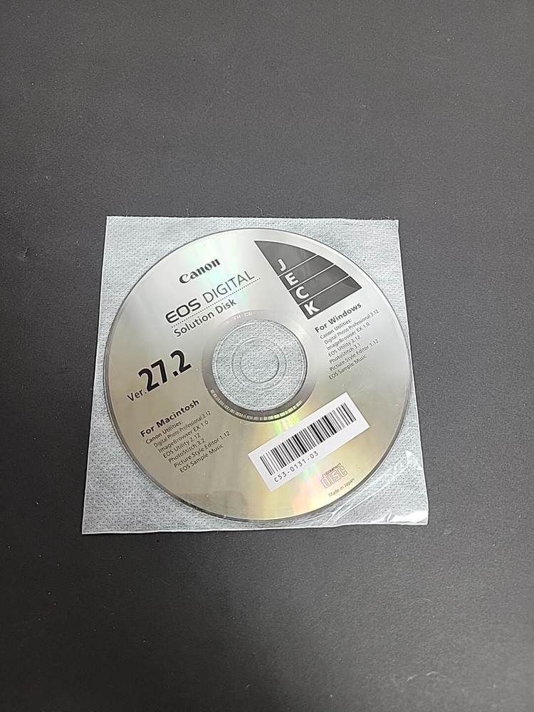 CANON EOS DIGITAL CAMERA SOLUTION Disk Ver. 27.2For WINDOWS/MAC C53-0132-03