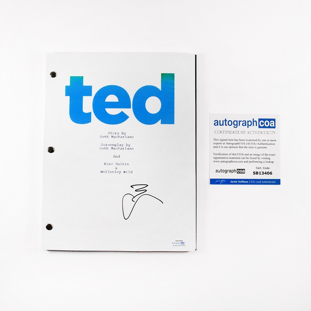 Mark Wahlberg Ted Script Hand Signed Autographed ACOA COA