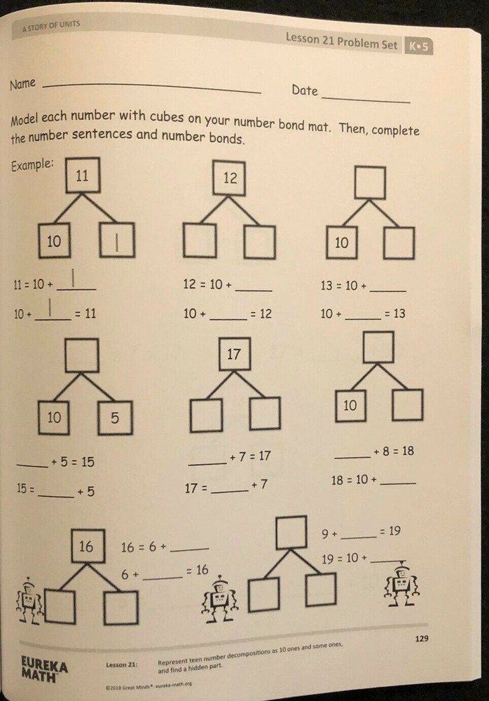 Kindergarten - EUREKA MATH - MODULE 5 & 6 (Student Workbook) (2018, Great Minds)