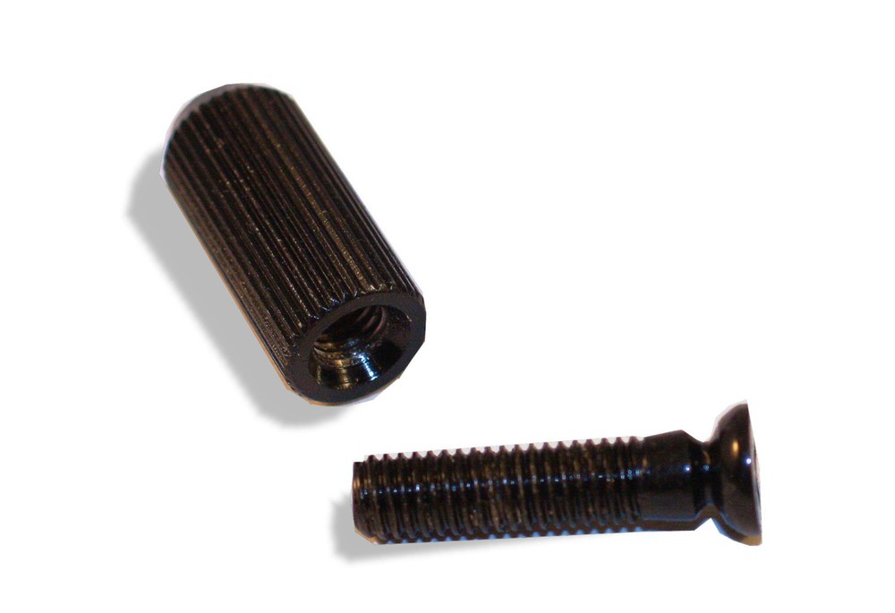 Hinge Posts 9 mm with 5 mm thread Black set of 2 Bitterroot 080654BK