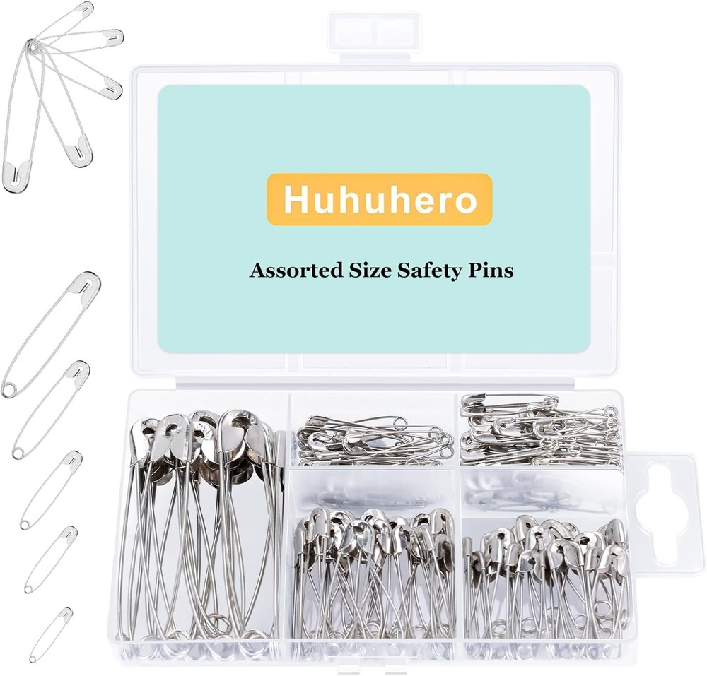 Large and Small Safety Pins Assortment