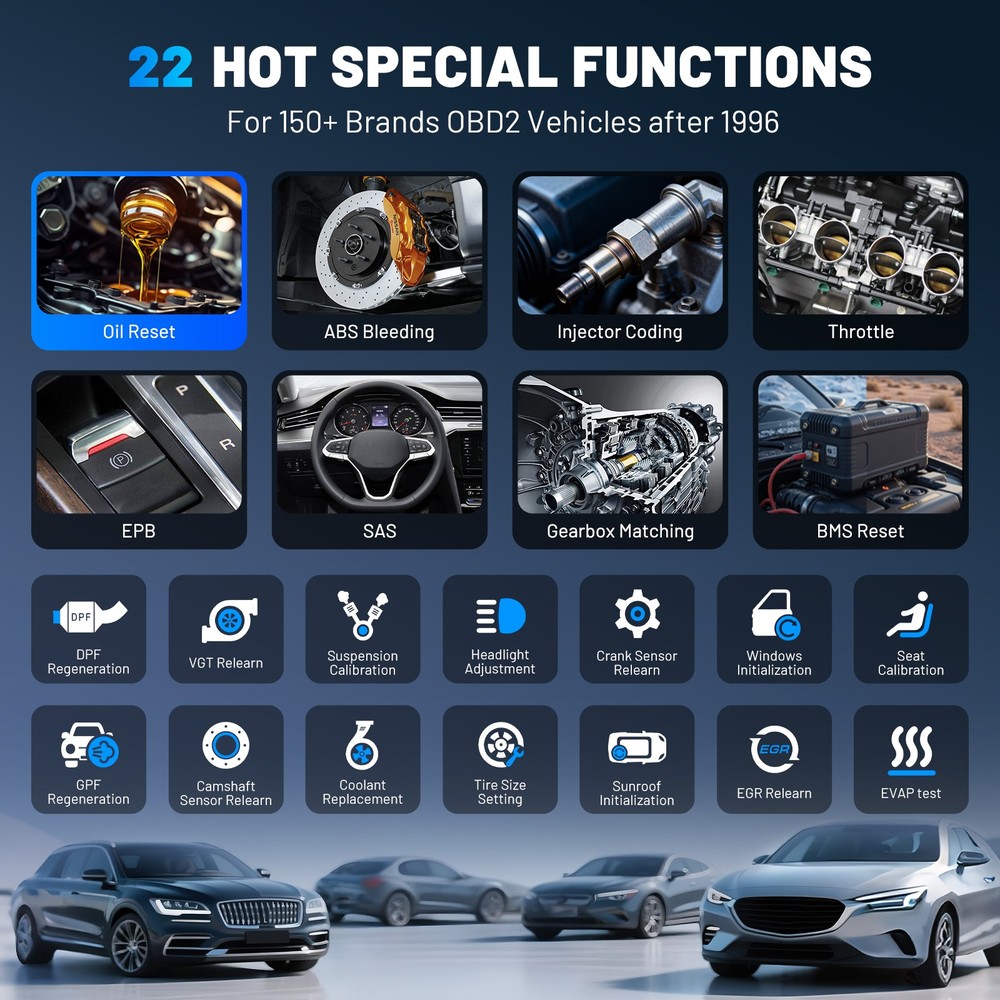 XTOOL TP580 TPMS TS100 Programming Tool All System Diagnostic Scanner 22+ Resets