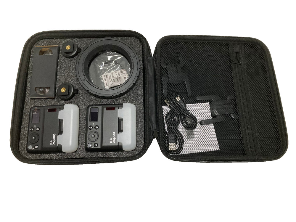 Godox Two Light Kit Macro Flash LED Lights Wireless X System 12W MF12-K2