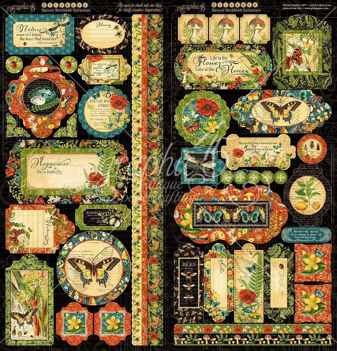 GRAPHIC 45 NATURE NOTEBOOK RETIRED 2020 ~NATURE BOTANICAL BUTTERFLY *SHIPS FREE*