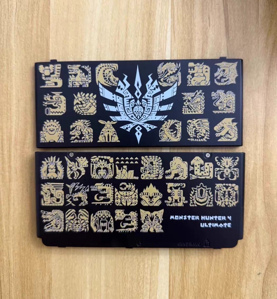New 3DS Replacement Housing Shell - Monster Hunter 4 Ultimate Themed Patterned