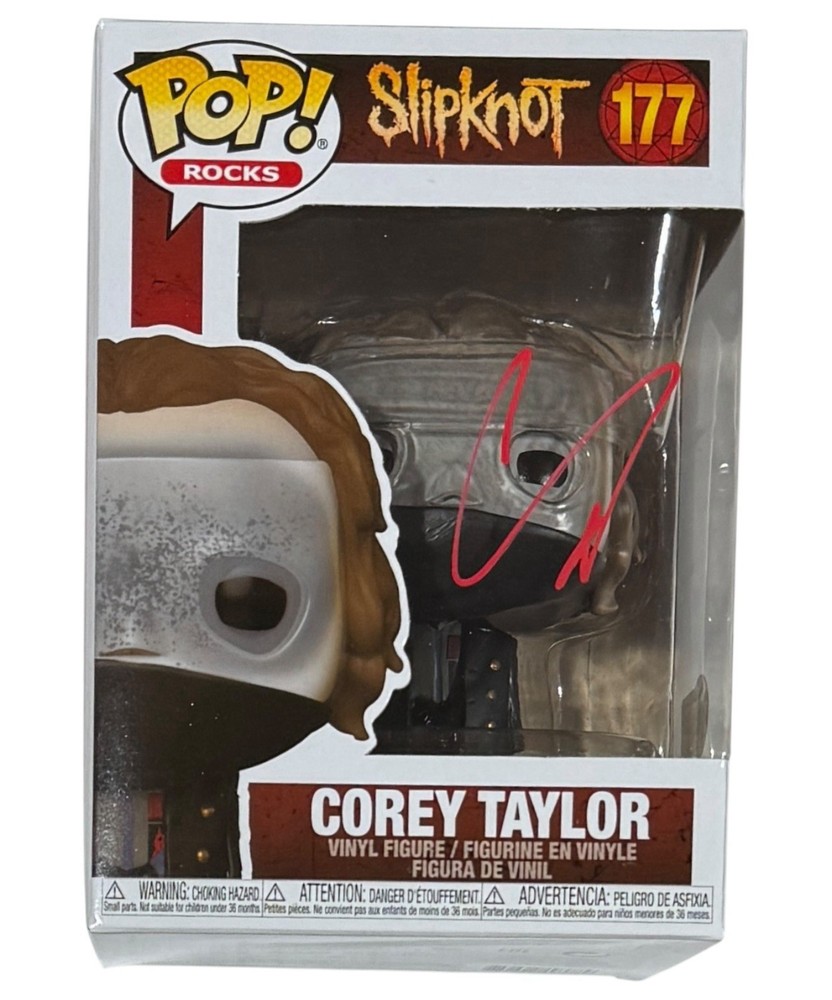 Corey Taylor Slipknot Signed Autograph Funko Pop Rocks #177 Proof Beckett COA