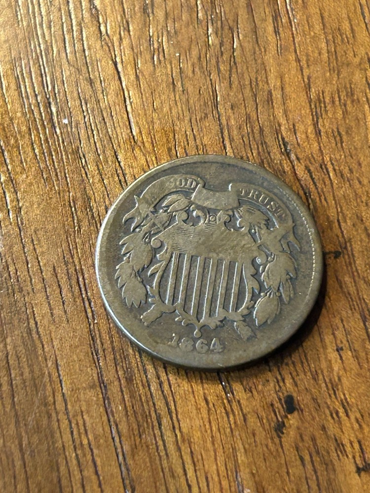 1864 Two Cent Piece VG
