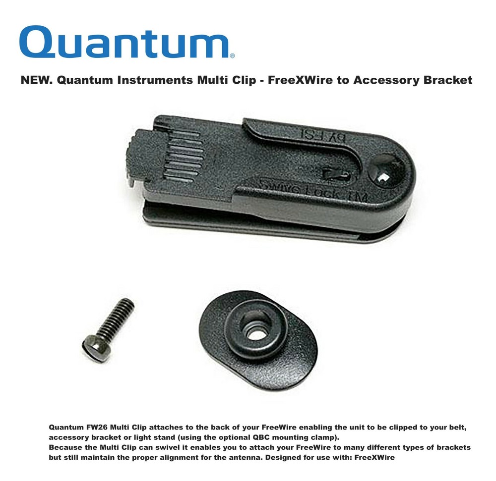 NEW. Quantum Instruments Multi Clip - FreeXWire to Accessory Bracket