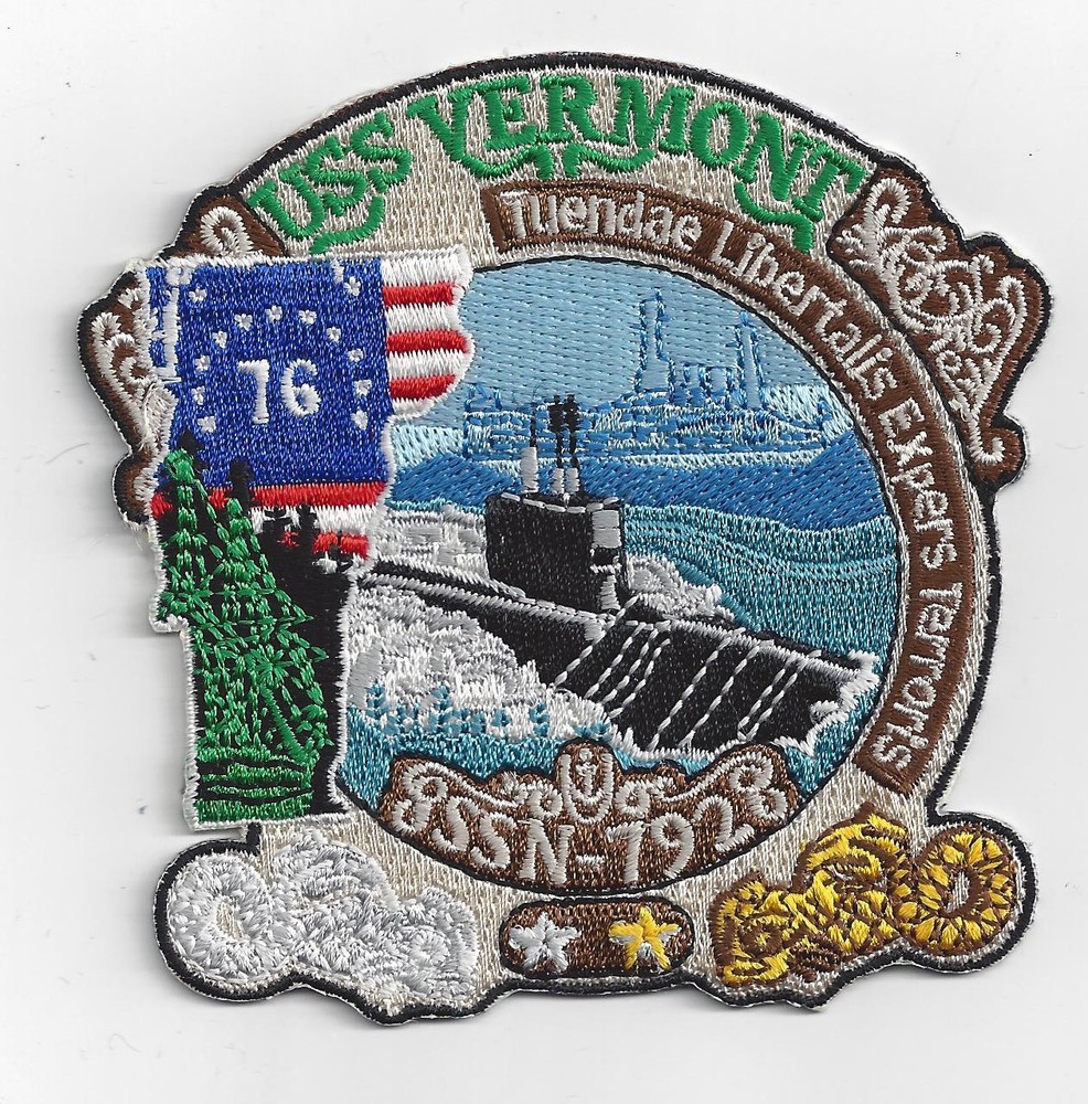 USS Vermont SSN 792 Smaller version Sub Patch **** NEW DESIGN *** BCP # C7273