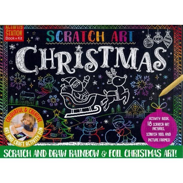 Christmas Activity Station Book & Kit (Scratch Art)
