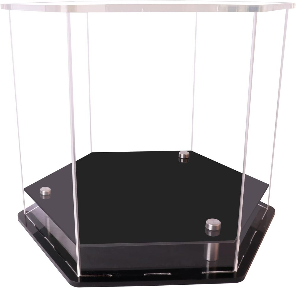 Clear Hat Display Case，hat case for Transparent+black