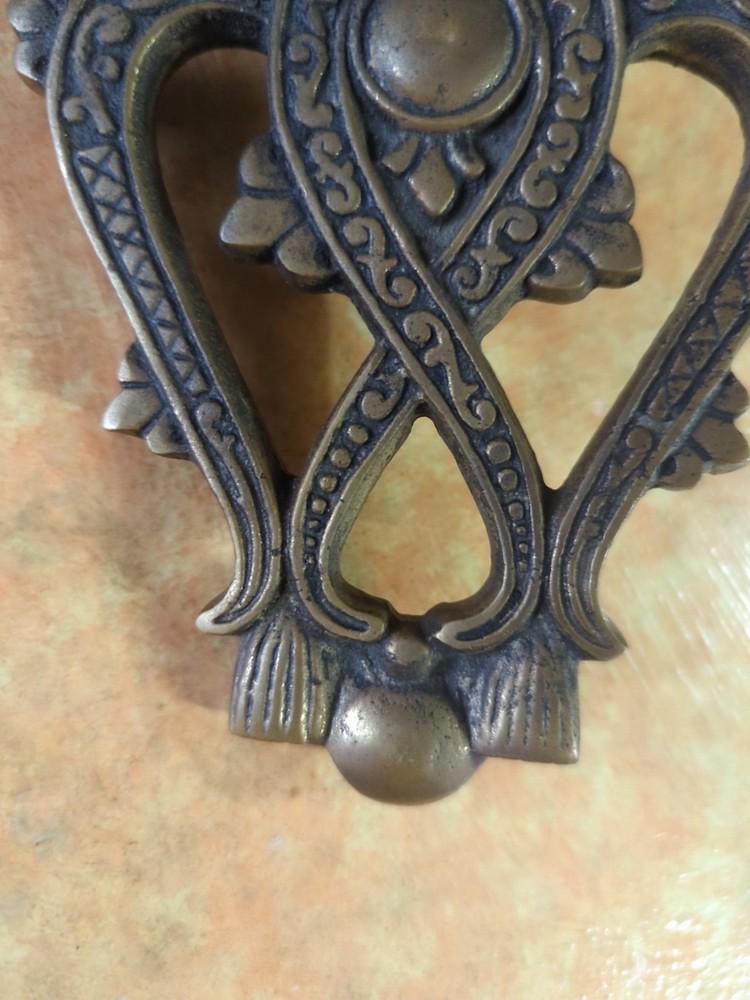 Vintage Solid Brass Door Knocker Crown Design