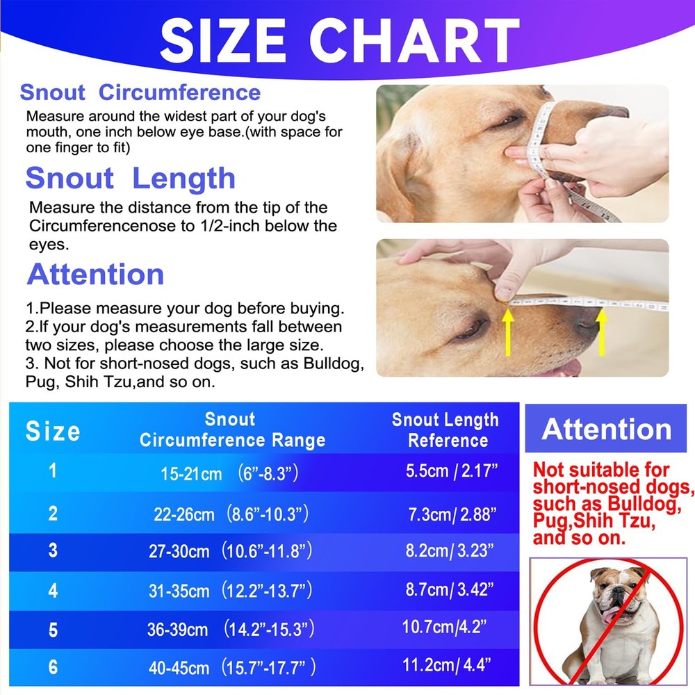 Dog Muzzle, Basket Muzzle Anti Biting Chewing, Sturdy Lightweight Muzzle Allo...