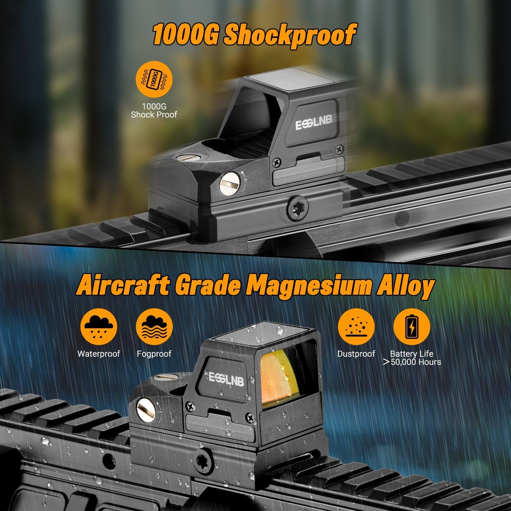 Red Dot Sight for Pistol 3MOA 8 Brightness Settings Fully Multi-Coated Prism