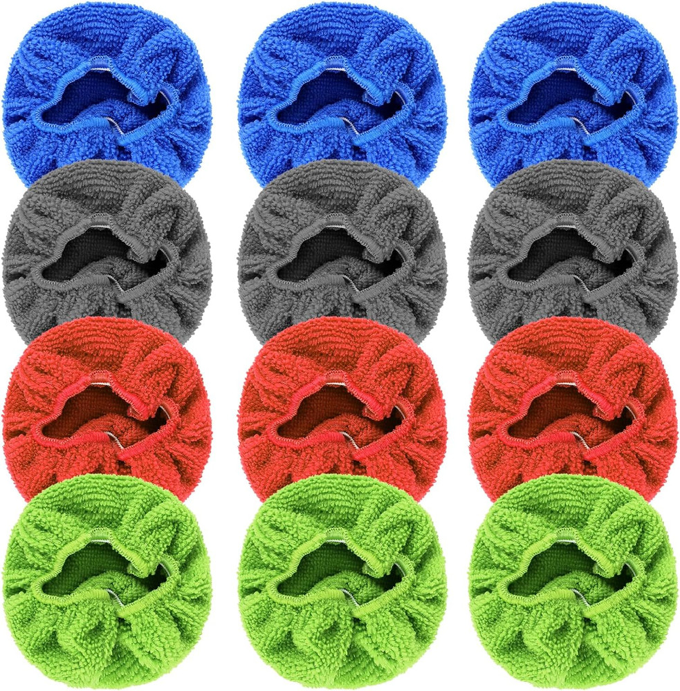 12PCS Car Windshield Cleaning Tool Bonnets, Microfiber Cleaning Cloth for Win...