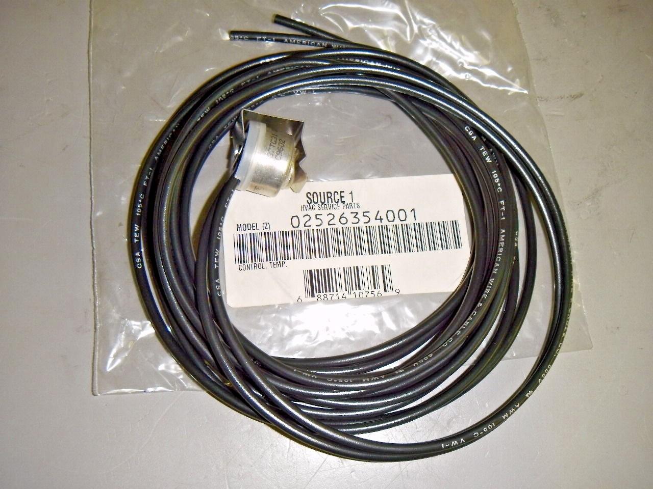 York Source1 02526354001 Temperature Control Sensor Switch Open 55 x Close 27