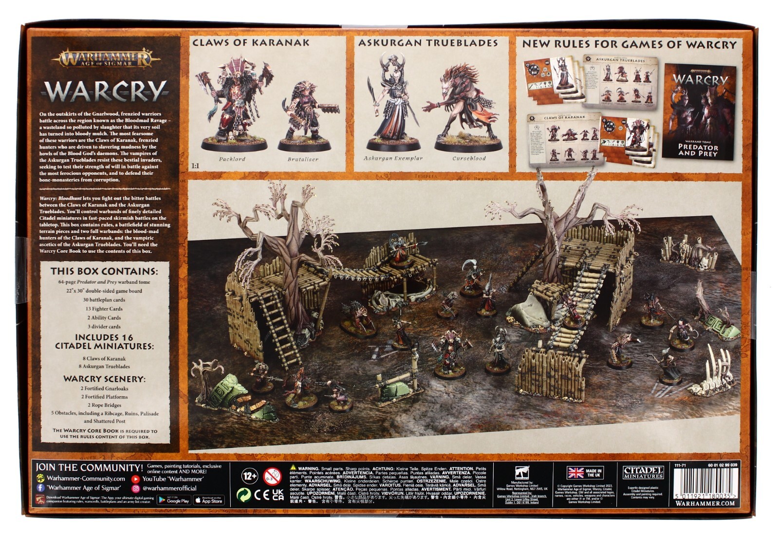 Warhammer Age of Sigmar WARCRY Bloodhunt Skirmish Combat / Realm of Beasts Game