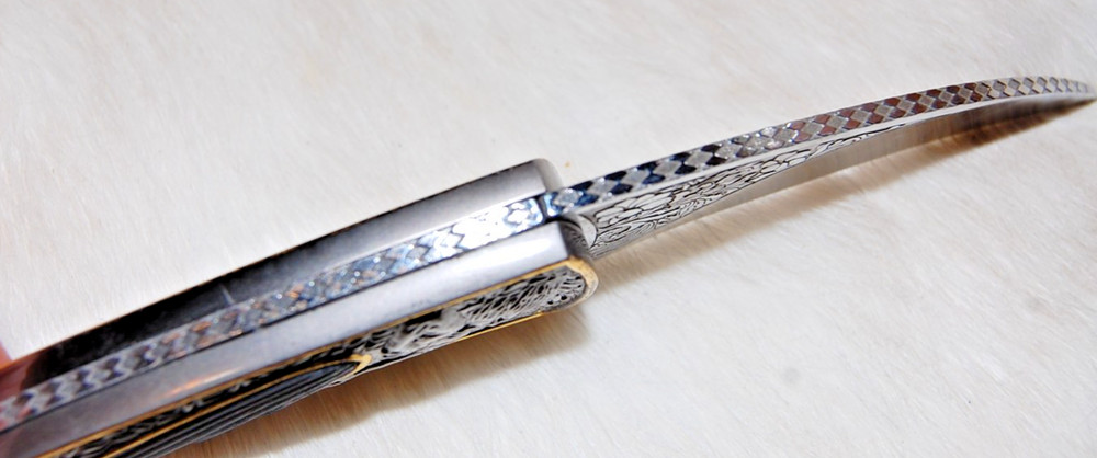 Beautiful Custom Karambit Liner Lock Folding Knife.