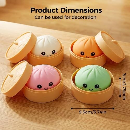 Dumpling Squishy, Mystery Dumpling Squishy, Dumplings Sensory Squeeze Purple