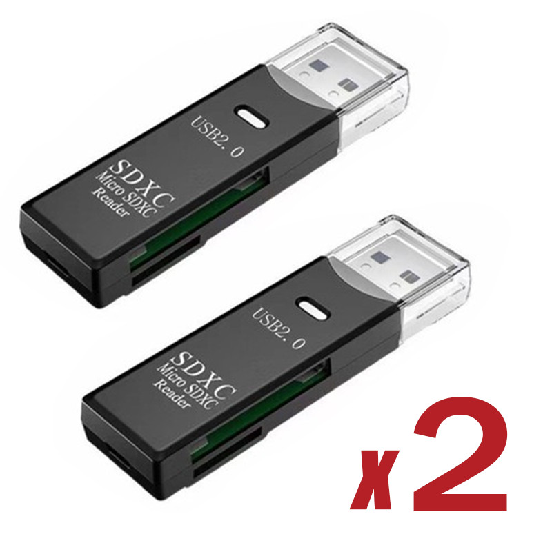 2X USB3.0 SD Card Reader for PC Micro SD Card to USB Adapter for Camera MemoryC