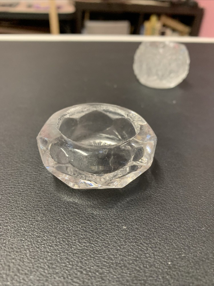 Four Cut Glass Open Salt Cellars Bowls